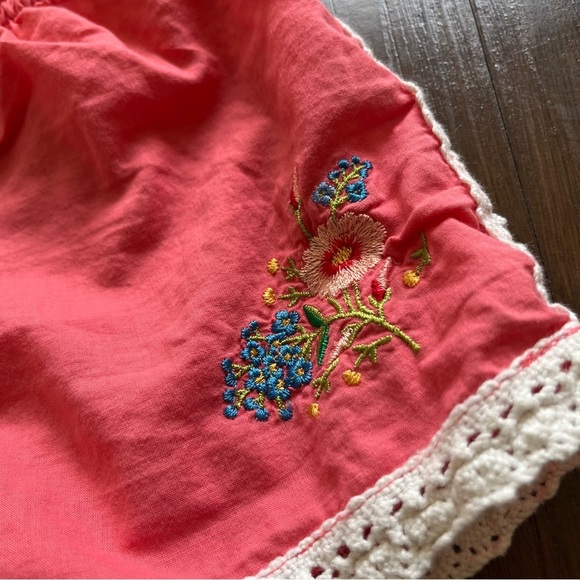 Y2K 2003 Victoria's Secret Embroidered Bloomer Shorts Pink Crochet Lace Coquette - Picture 4 of 9